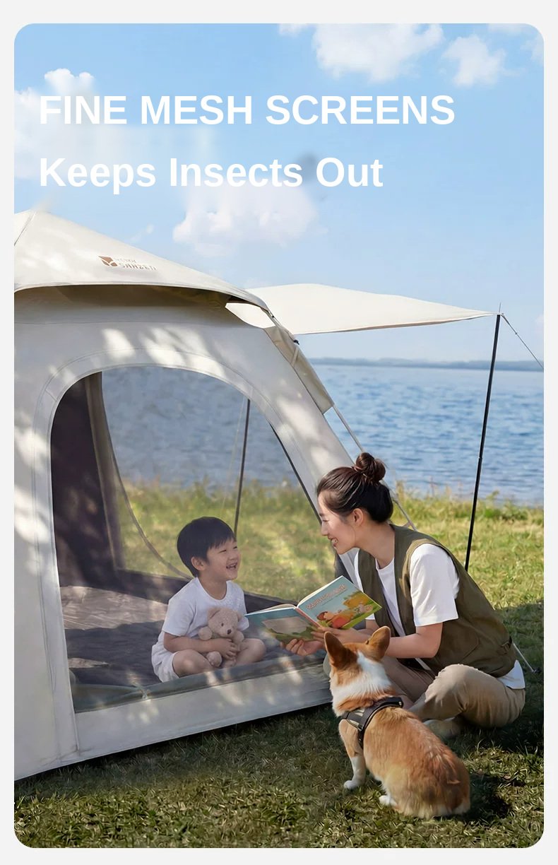 MOBI GARDEN Zero 155 Instant Tent Fine mesh screens keep insects out