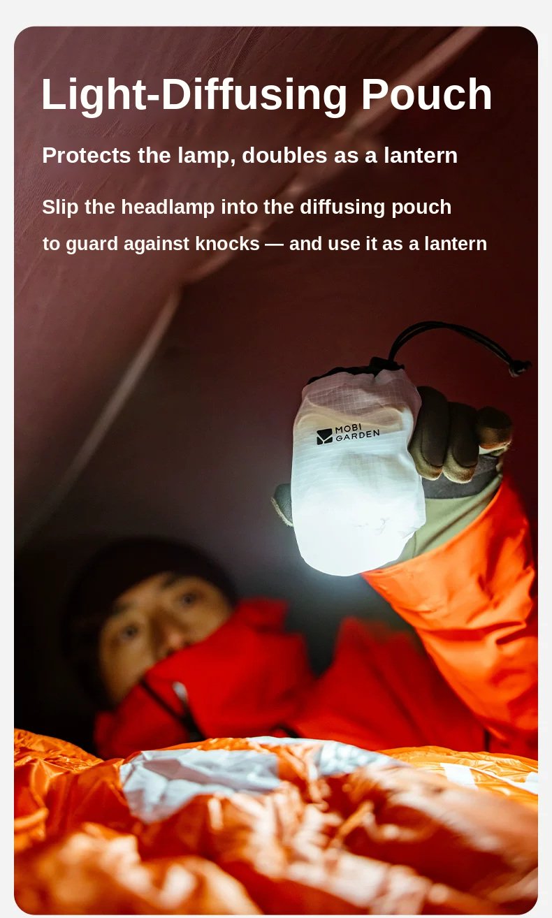 Light-diffusing pouch doubles as a camp lantern