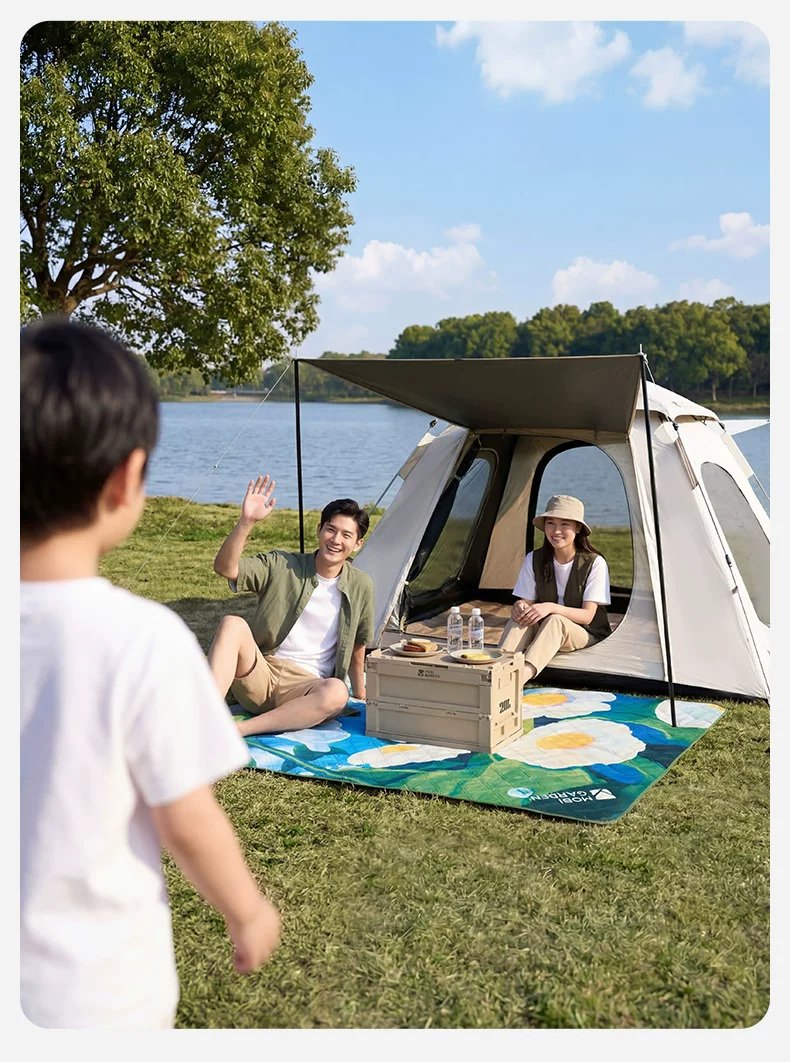 MOBI GARDEN Zero 155 Instant Tent Family camping with the Zero 155