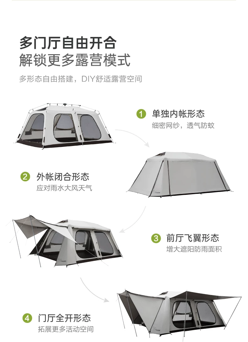 Vidalido Vicore Villa Tent 多种形态与容纳人数