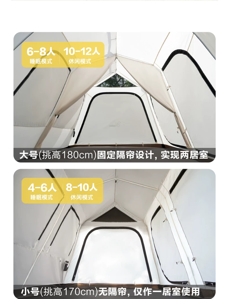 Vidalido Vicore Villa Tent 多种形态与容纳人数