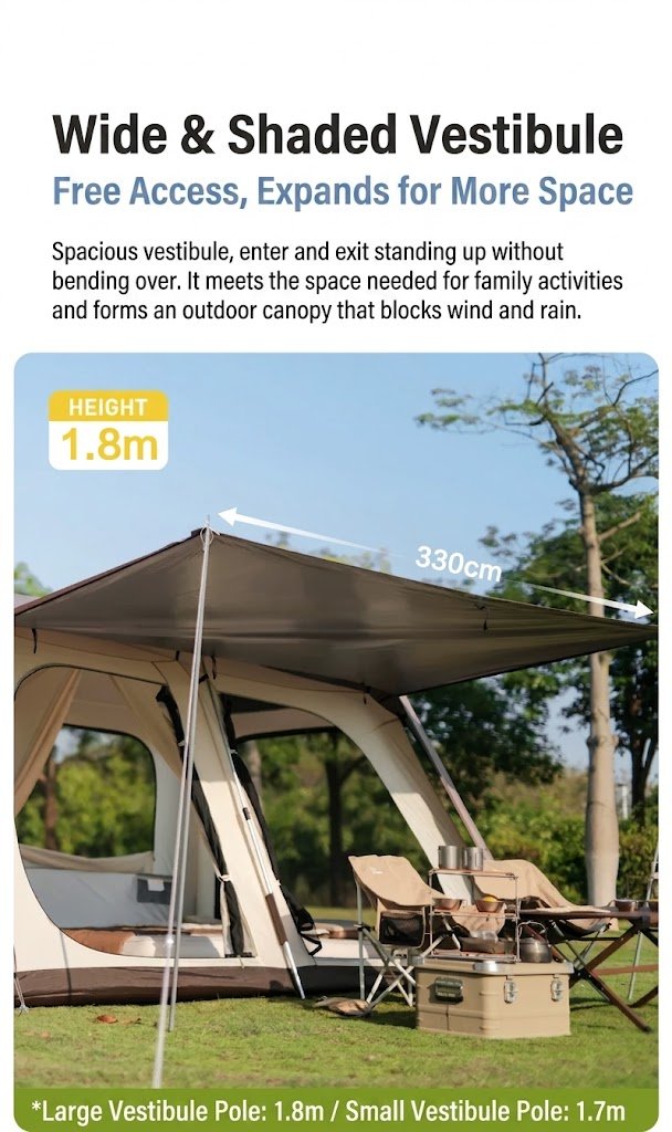 Vidalido Vicore Villa Tent Four-sided porch extension