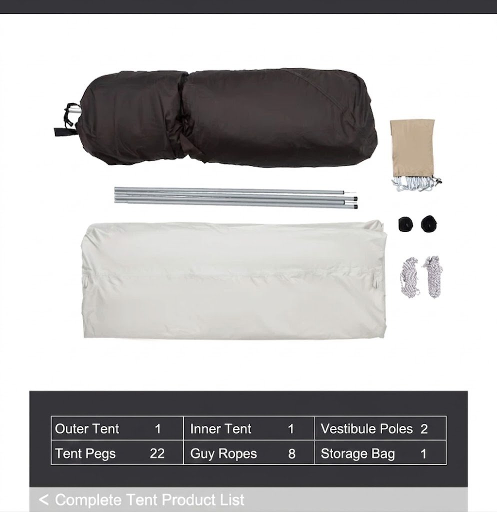 Vidalido Vicore Villa Tent Details and packing list