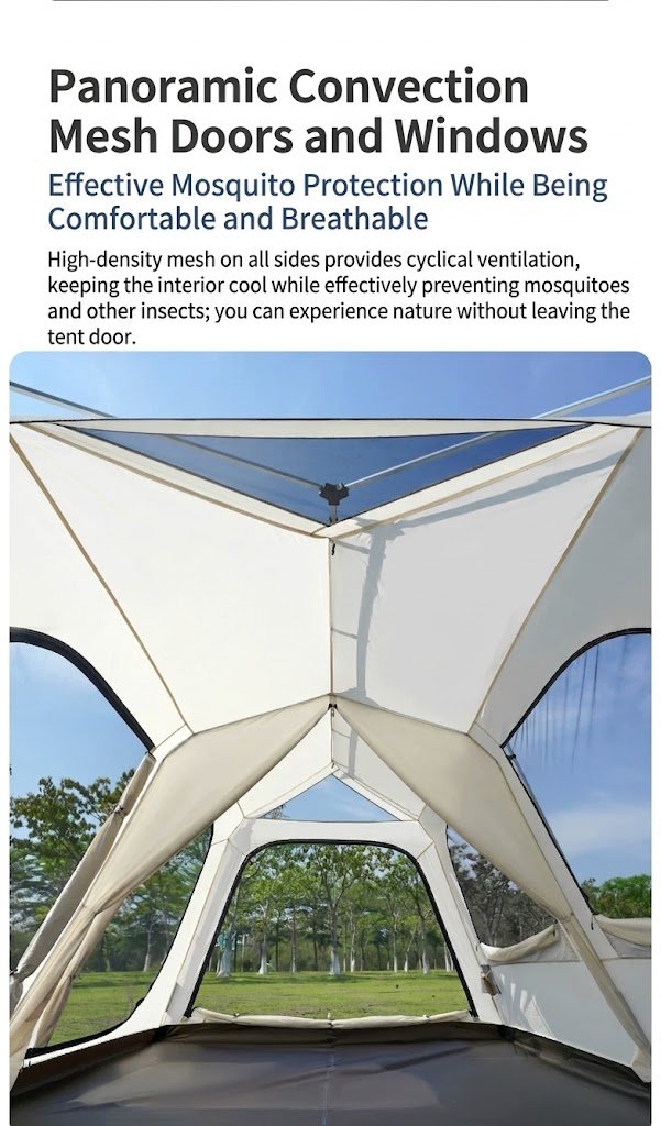 Vidalido Vicore Villa Tent Aluminium frame, vents and mesh