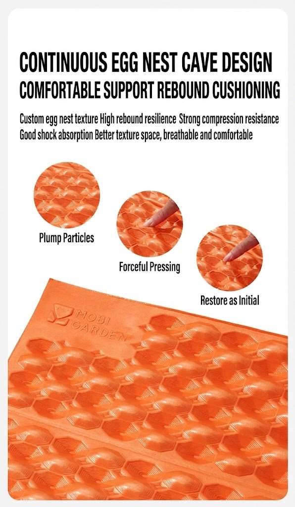 MOBI GARDEN R2.6 Egg Nest Foam Sleeping Pad Watermarked Img 14643223402294394150