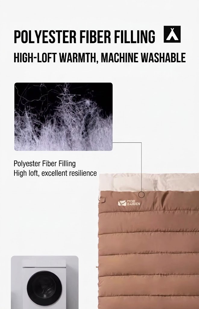 MOBI GARDEN Brushed Double Sleeping Bag Watermarked Img 17142290705501902517