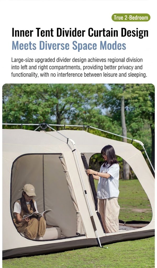 Vidalido Vicore Villa Tent Inner tent space and divider