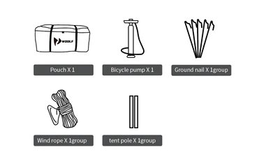 Woolf Roof Ridge 7 (Single Sky Version) Included accessories