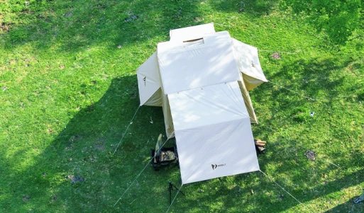 Woolf Roof Ridge 7 (Single Sky Version) Woolf Roof Ridge 7 Single Sky Version pitched outdoors 1